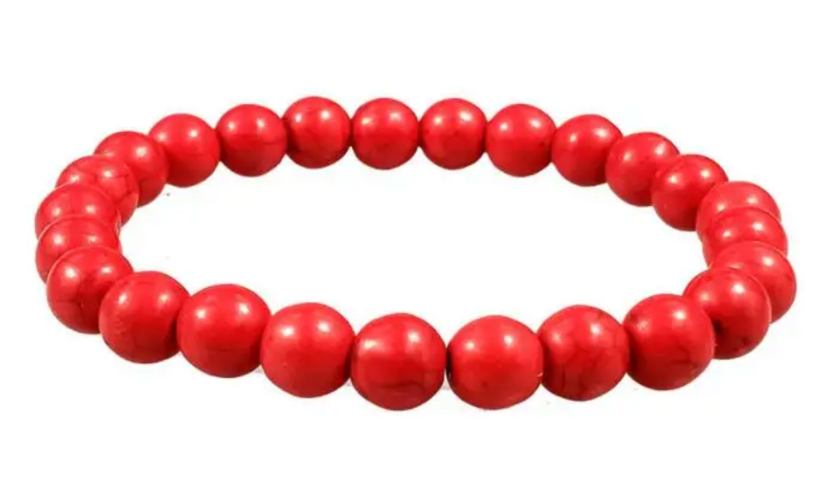 Red Beads  8mm Bracelet