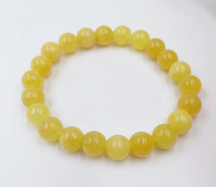 Yellow clear  8mm Bracelet