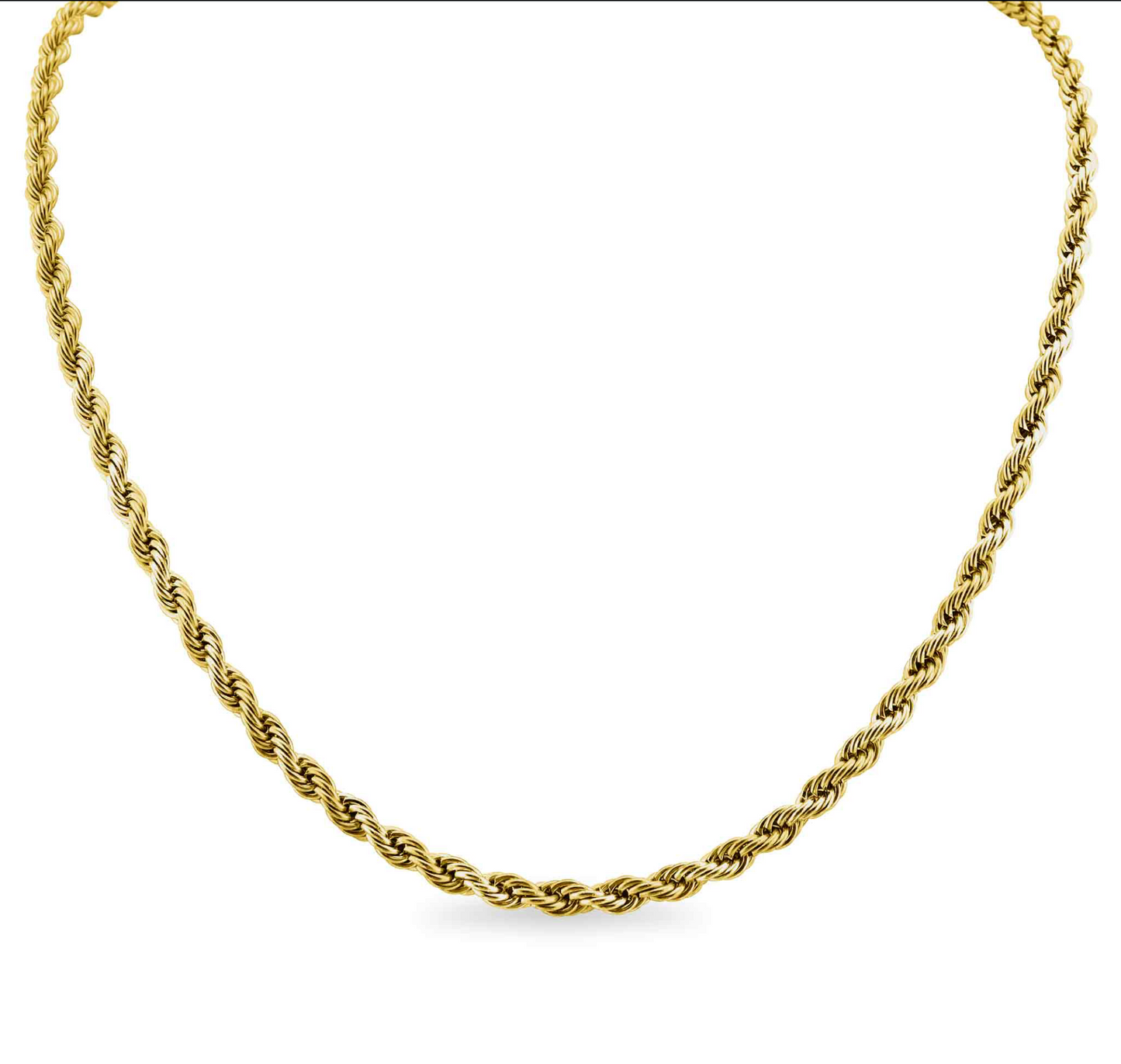 Rope chain -Gold  Stainless Steel  2mm -3mm-4mm-5mm-6mm