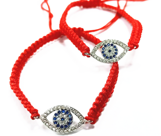 Turkish eye evil eye zirconia macrame string