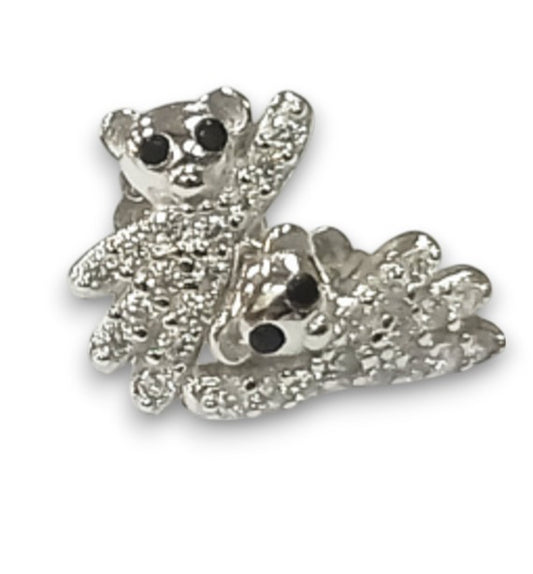 925 S.S Teddy bear earrings  studs