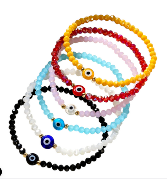 Evil eyes sea bracelet stretch