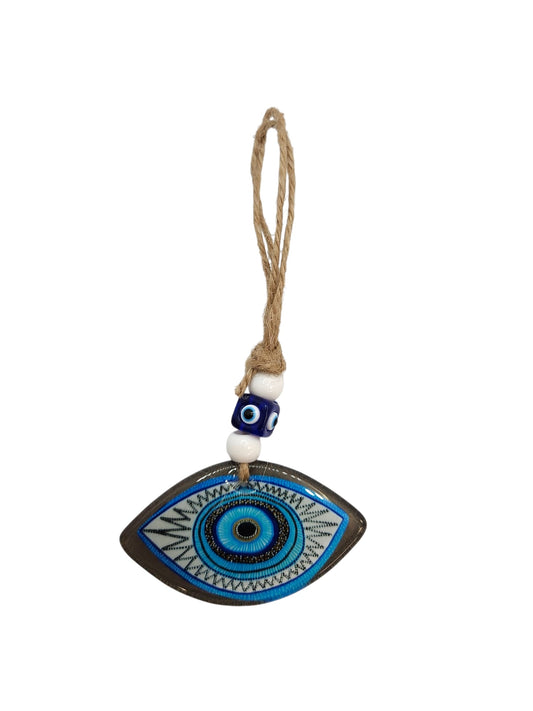 Evil eye glass  Turkish eye  handing   3"