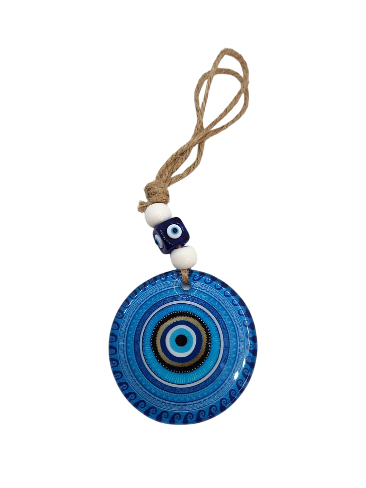 Evil eye glass blues handing   3"