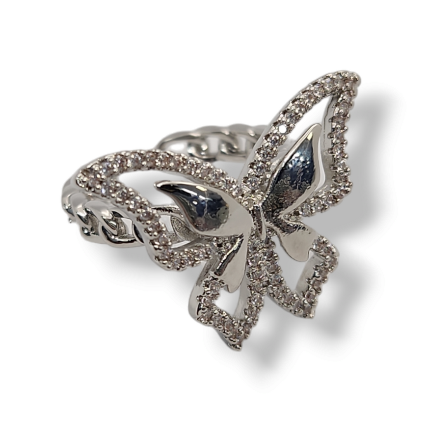 Butterfly Ring adjustable full zirconia