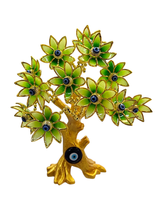 Green  flowers gold tree of life