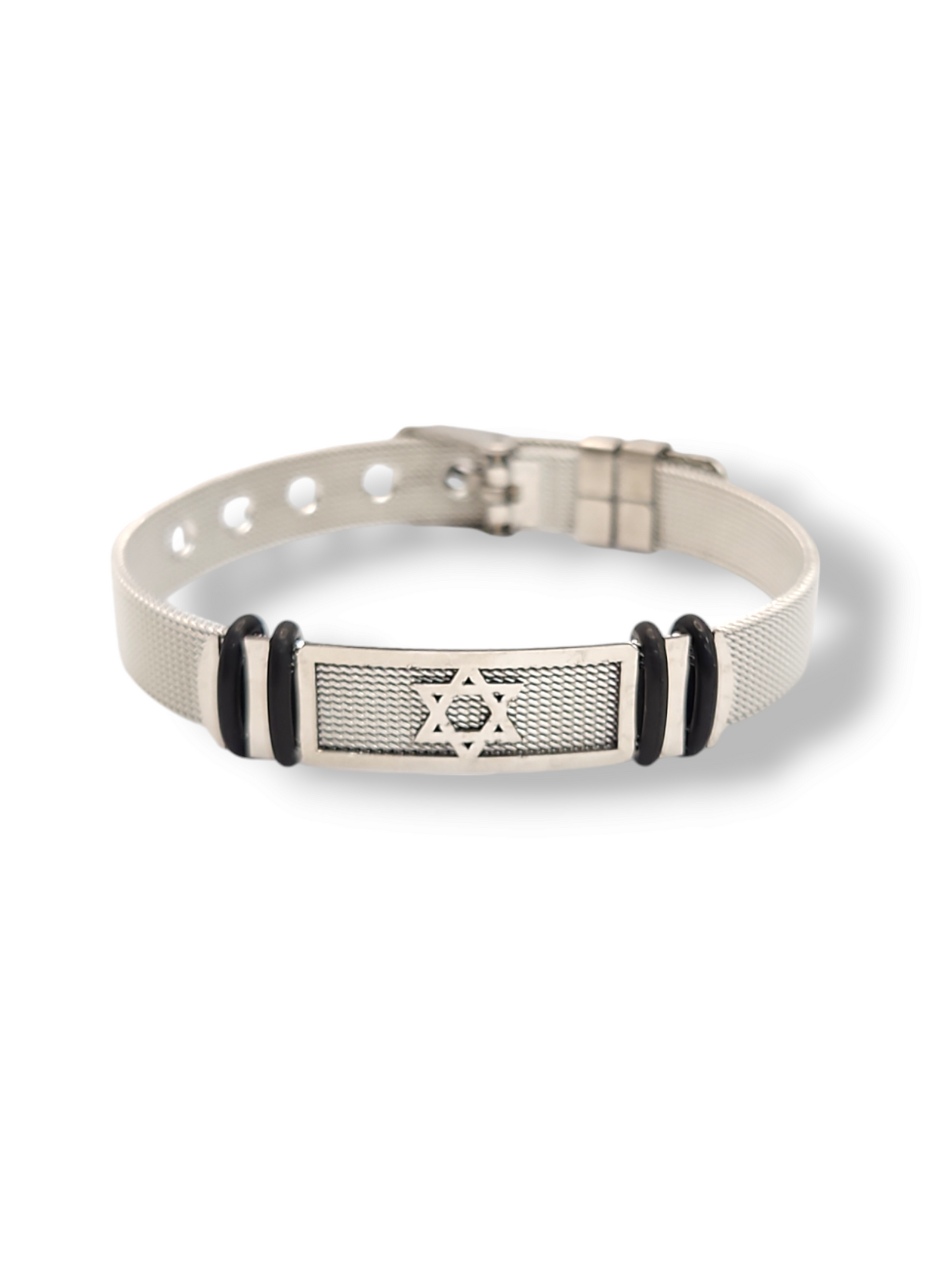 Star david bracelet, stainless steel