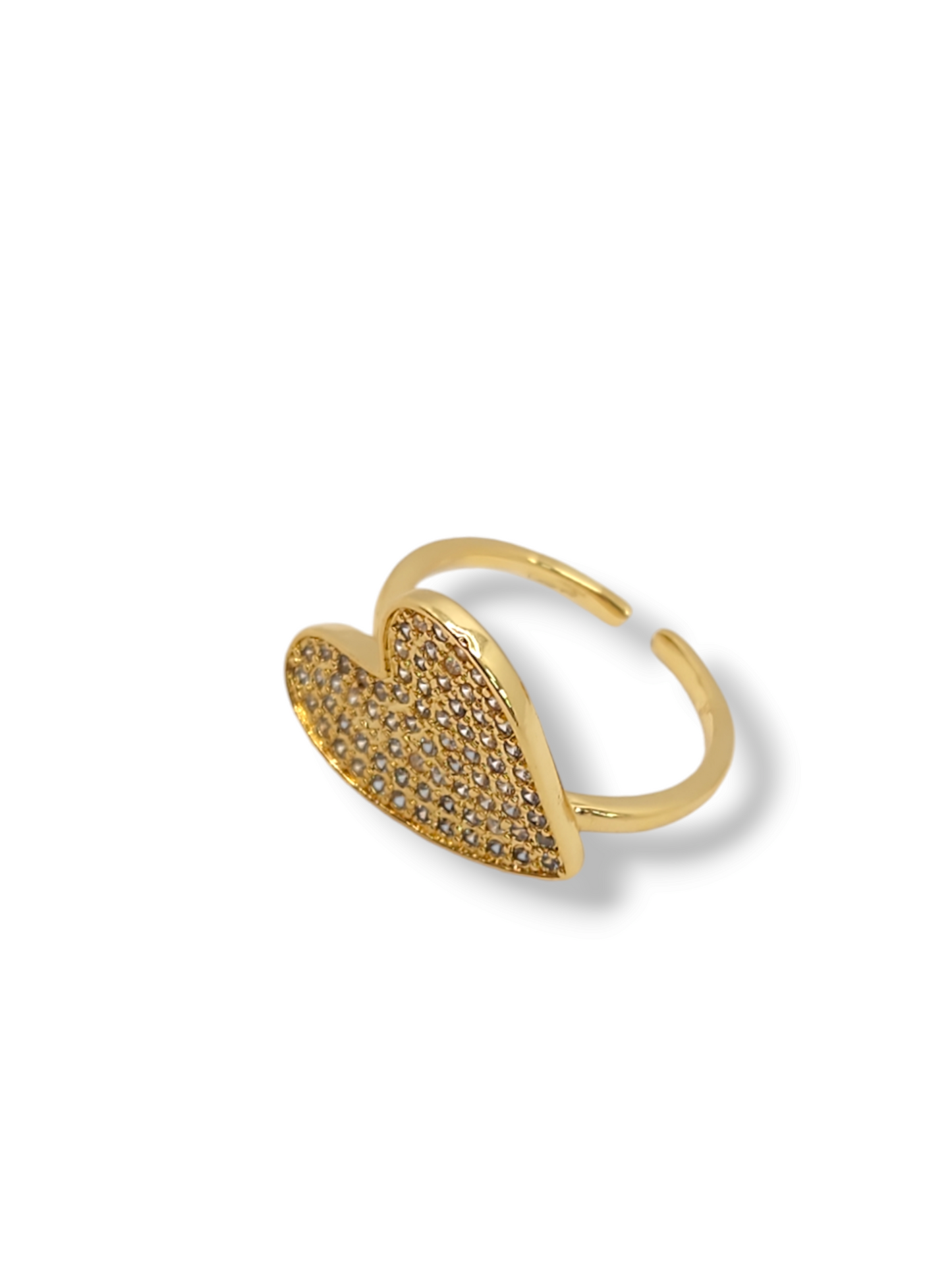 Full ring  pave heart