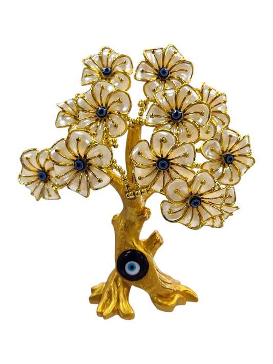 Shell flower tree of life gold evil eye