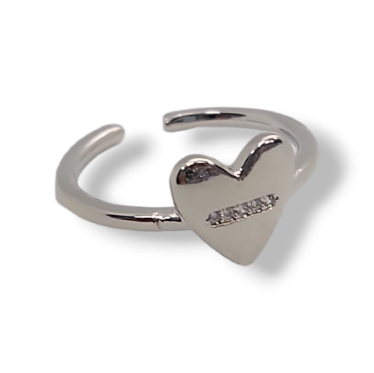 Heart  CZ adjustable bracelet