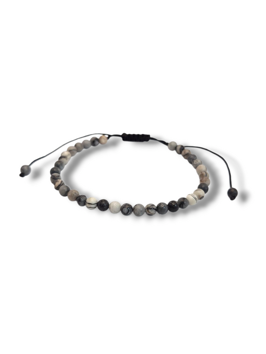 Beads 2mm stone jade gris