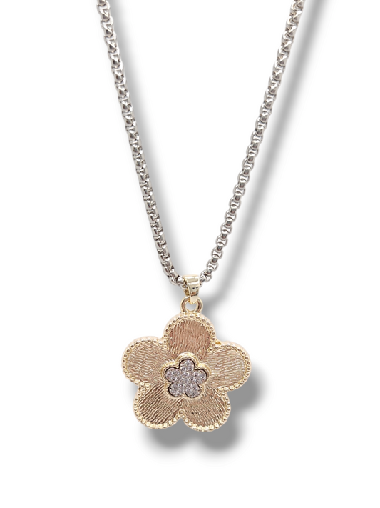 Shonky Flower 36" necklaces stainless steel