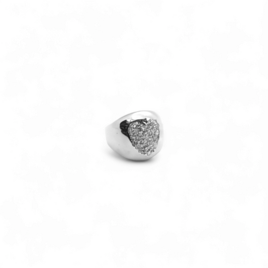 Chunky bombi heart ring