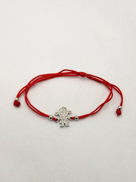 Girls stone charm red   string