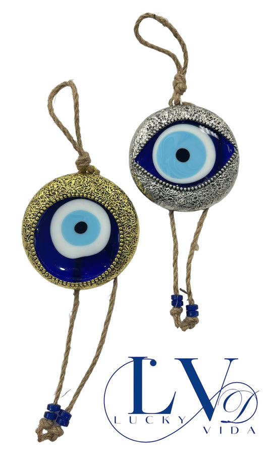 Evil eye Glass Hand made 3.5"