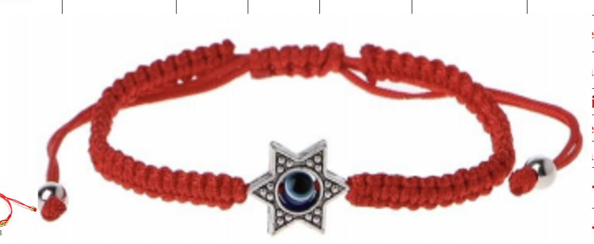 Sammi Red String Evil Eye Bracelet – Samfa Style