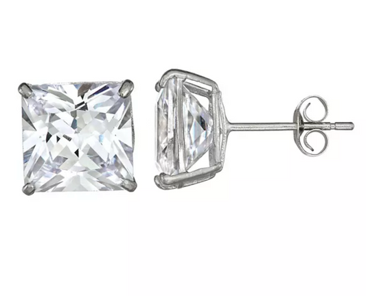 DISPLAY STAINLESS STEEL STUD EARRINGS (SQUARE)